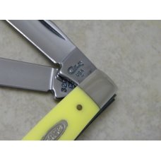 Case XX USA 2 Dot (1998) Yellow Composition 3207 CV Mini Trapper Knife Case XX USA 2 Dot (1998) Yellow Composition 3207 CV Mini Trapper Knife
