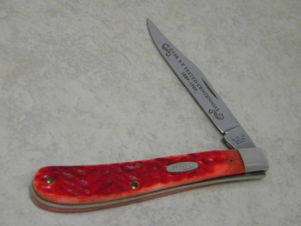 Case USA Red Bone R61048 SS Case XX Tested Centennial 1889-1989 Slimline Trapper Farmers Jack Knife Case USA Red Bone R61048 SS Case XX Tested Centennial 1889-1989 Slimline Trapper Farmers Jack Knife