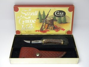 Case • XX USA 1979 Stag 523-3 1/4 SSP Small Game Fixed Blade Sheath Knife in Box