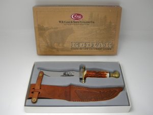 Case XX USA 3 Dot (1997) Red Stag Kodiak Fixed Blade Sheath Knife in Box