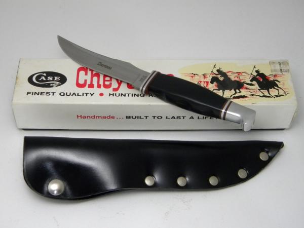 Case XX Stainless USA 1965-69 Black Composition #400 Cheyenne Fixed Blade Sheath Knife in Box