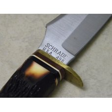 Schrade USA Bench Made Collection 498 Staglon 49ers Fixed Blade Sheath Knife in Box