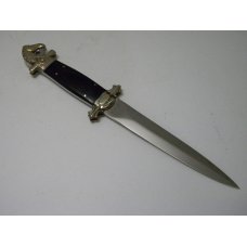 Will & Finck S.F. CAL Stainless Steel Japan Wood Horse Head Pommel Fixed Blade Sheath Knife In Box Will & Finck S.F. CAL Stainless Steel Japan Wood Horse Head Pommel Fixed Blade Sheath Knife In Box
