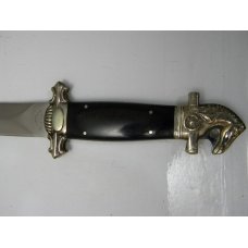 Will & Finck S.F. CAL Stainless Steel Japan Wood Horse Head Pommel Fixed Blade Sheath Knife In Box Will & Finck S.F. CAL Stainless Steel Japan Wood Horse Head Pommel Fixed Blade Sheath Knife In Box