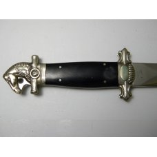Will & Finck S.F. CAL Stainless Steel Japan Wood Horse Head Pommel Fixed Blade Sheath Knife In Box Will & Finck S.F. CAL Stainless Steel Japan Wood Horse Head Pommel Fixed Blade Sheath Knife In Box