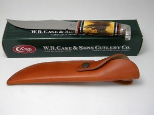 Case XX USA 2007 Genuine Stag 581-6 Hunter Fixed Blade Sheath Knife in Box - Case Item # 05550