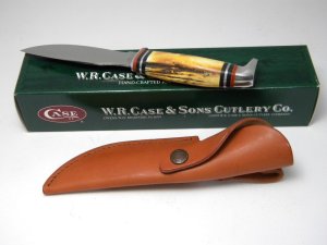 Case XX USA 2006 Genuine Stag 575-4 Hunter Fixed Blade Sheath Knife in Box - Case Item # 05558