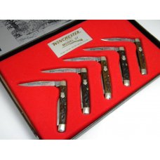 Winchester Trademark USA Model 37 Red Letter Series Pen Knife Set Lmtd Edition 1 of 2000 c. 1988