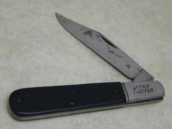 E.C. Simmons Keen Kutter St. Louis MO Ebony Wood Daddy Barlow Knife E.C. Simmons Keen Kutter St. Louis MO Ebony Wood Daddy Barlow Knife