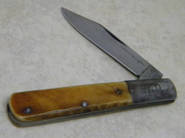 O.N.B. Barlow Germany Saw Cut Bone Medium Daddy Barlow Knife c.1901-1913 O.N.B. Barlow Germany Saw Cut Bone Medium Daddy Barlow Knife c.1901-1913