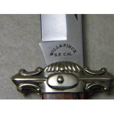 Will & Finck S.F. CAL Stainless Steel Japan UC527 Wood Horse Head Lockback Knife In Box