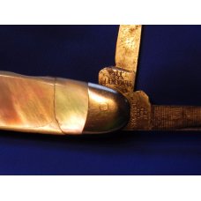 Antique J A Henckels 3 Blade Butterbean Whitter Pocketknife Mother of Pearl Handles Long Arm TwinMen Antique J A Henckels 3 Blade Butterbean Whitter Pocketknife Mother of Pearl Handles Long Arm TwinMen