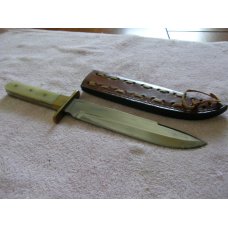 Unmarked Bowie Knife and sheath Unmarked Bowie Knife and sheath