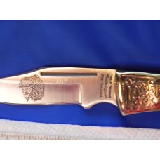 Vintage Parker IMAI K-267 Lockback Hunting Knife w/ Bison/Buffalo Blade Etch -NOS: Serial #482 Vintage Parker IMAI K-267 Lockback Hunting Knife w/ Bison/Buffalo Blade Etch -NOS: Serial #482