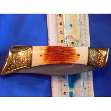 Vintage Parker IMAI K-267 Lockback Hunting Knife w/ Bison/Buffalo Blade Etch -NOS: Serial #482 Vintage Parker IMAI K-267 Lockback Hunting Knife w/ Bison/Buffalo Blade Etch -NOS: Serial #482
