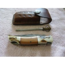Mint Unmarked Damascus blade Folding Knife Mint Unmarked Damascus blade Folding Knife