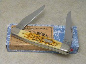 Case XX USA 2003 Antique Bone 6207 SS Muskrat Knife in Box