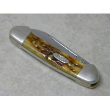 Case XX USA 2003 Pocket Worn Antique Bone 62132 SS Baby Butterbean Mini Canoe Knife in Box Case XX USA 2003 Pocket Worn Antique Bone 62132 SS Baby Butterbean Mini Canoe Knife in Box