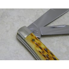 Case XX USA 2003 Antique Bone 6344 Pocket Worn SS Stockman Knife in Box Case XX USA 2003 Antique Bone 6344 Pocket Worn SS Stockman Knife in Box
