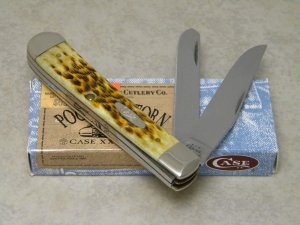 Case XX USA 2003 Antique Bone Pocket Worn 6254 SS Trapper Knife - NIB