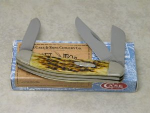 Case XX USA 2003 Antique Bone Pocket Worn TB6339 SS Tony Bose Sowbelly Knife