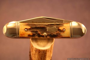 Schatt & Morgan Cutlery #64 Torched Stag Canoe Short Run 1 of 30.   #1404