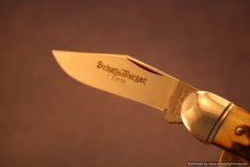 Schatt & Morgan Cutlery #64 Torched Stag Canoe Short Run 1 of 30.   #1404