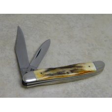 Case XX Stainless USA 3 Dot (1977) Stag 52087 SSP Blue Scroll Jack Knife Case XX Stainless USA 3 Dot (1977) Stag 52087 SSP Blue Scroll Jack Knife