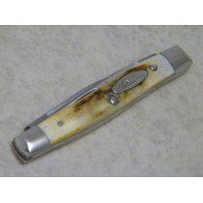 Case XX Stainless USA 3 Dot (1977) Stag 5233 SSP Blue Scroll Pen Knife Case XX Stainless USA 3 Dot (1977) Stag 5233 SSP Blue Scroll Pen Knife