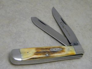 Case XX Stainless USA 4 Dot (1976) Stag 5254 SSP Razor Edge Trapper Knife