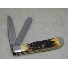 Case XX Stainless USA 2 Dot (1978) Stag 5254 SSP Red Etch Trapper Knife Case XX Stainless USA 2 Dot (1978) Stag 5254 SSP Red Etch Trapper Knife