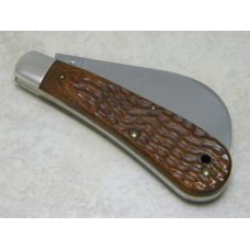 Case XX USA 1 Dot (1979) Laminated Wood 61011 Hawkbill Pruner Knife