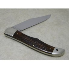 Case XX USA 1965-69 Laminated Wood 6165 SAB Folding Hunter Knife