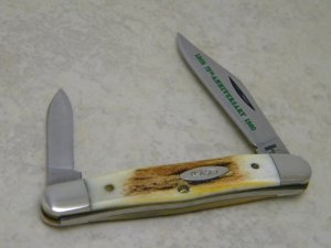 Case XX SS USA 10 Dot (1980) 75th Anniversary Stag 5208 SSP Half Whittler Knife
