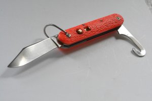 Camillus New York USA Orange Paratrooper Switchblade Knife