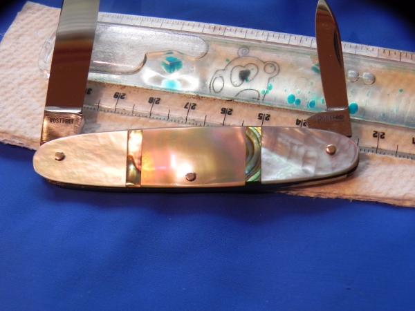 Vintage 2 blade multiuse/Gentelmens pocketknife w imitation Mother of Pearl (MOP) and Abalone Handle Vintage 2 blade multiuse/Gentelmens pocketknife w imitation Mother of Pearl (MOP) and Abalone Handle