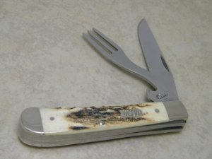 Case XX USA 1 Dot (1999) Vintage Stag V5254 HB SS Take Apart Hobo Trapper Knife