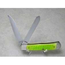 Case XX SS USA 1st Run 2009 Lime Green Trapper Knife in Box Case XX SS USA 1st Run 2009 Lime Green Trapper Knife in Box