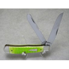 Case XX SS USA 1st Run 2009 Lime Green Trapper Knife in Box Case XX SS USA 1st Run 2009 Lime Green Trapper Knife in Box