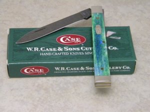 Case XX SS USA 6185 Damascus Steel Peacock Appaloosa Doctor's  Knife in Box