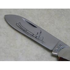 Case XX USA Dotted 1970's Pretty Bone 62131 Etched Canoe Knife Case XX USA Dotted 1970's Pretty Bone 62131 Etched Canoe Knife