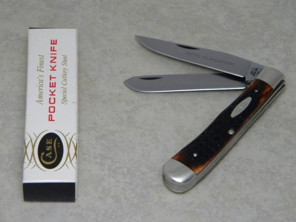 Case XX Stainless USA 4 Dot (1976) Pretty Bone 6254 Tested XX Razor Edge Trapper Knife in Box