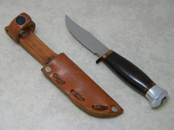 Coles NY Denmark Stainless Wood Small Fixed Blade Sheath Knife