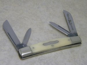 Fight'n Rooster Frank Buster Celebrated Cutlery Germany Smooth Bone 4 Blade Congress Knife