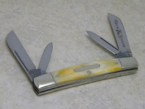 Fight'n Rooster Frank Buster Celebrated Cutlery Germany Smooth Bone 4 Blade Congress Knife