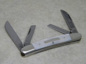 Bulldog Brand Solingen Germany Pit Bulls Pearl 4 Blade Congress Knife c.1983