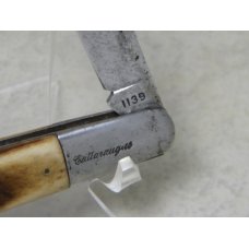Cattaraugus Cutlery Co. Model 1139 Genuine Saw Cut Bone 1 Blade Barlow Knife