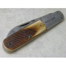 Cattaraugus Cutlery Co. Model 1139 Genuine Saw Cut Bone 1 Blade Barlow Knife