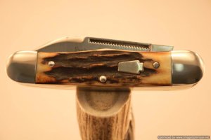 Schatt & Morgan Cutlery #63 Rail Splitter, Torched Stag Short Run1 of 30.   #1353