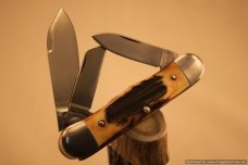 Schatt & Morgan Cutlery #63 Rail Splitter, Torched Stag Short Run1 of 30. #1353 Schatt & Morgan Cutlery #63 Rail Splitter, Torched Stag Short Run1 of 30. #1353